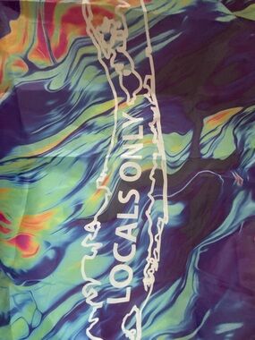 Locals Only Multicolor Wave-Print Wall Tapestry